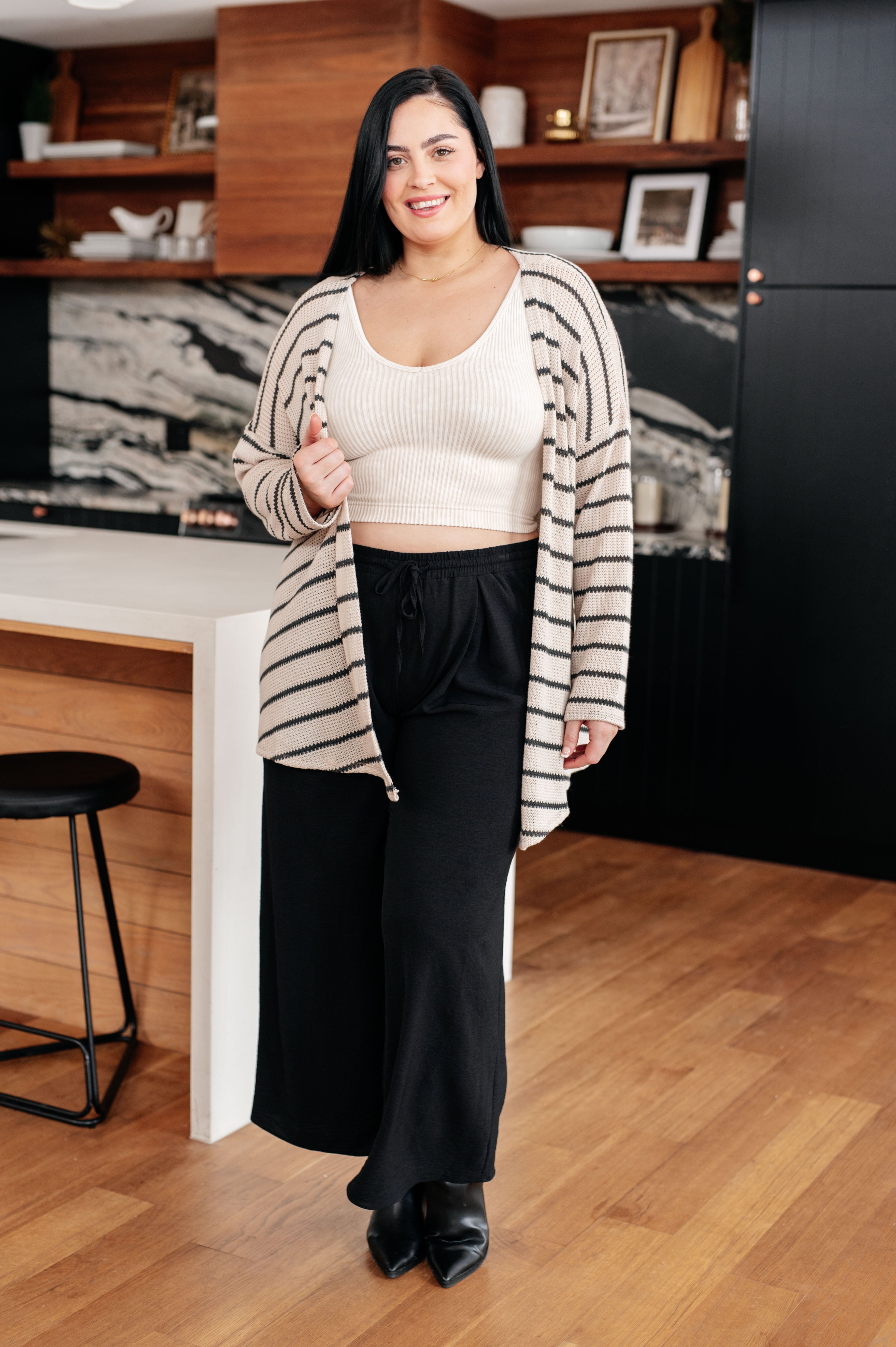 Weekend Adventure Striped Longline Cardigan Ave Shops