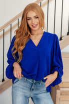 What Do You Say Balloon Sleeve Blouse Ave Shops