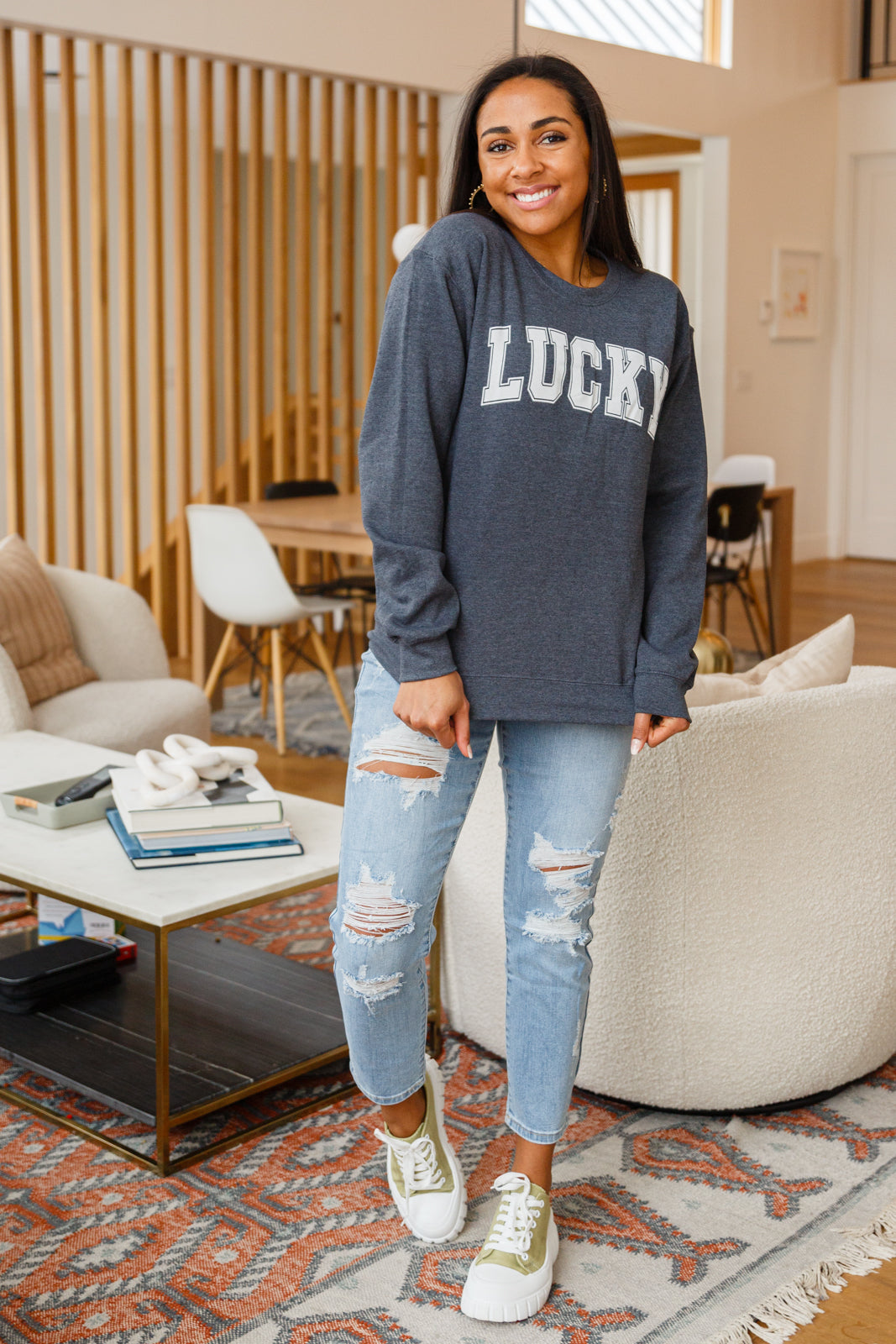 Your Lucky Crew Neck Sweater Ave Shops