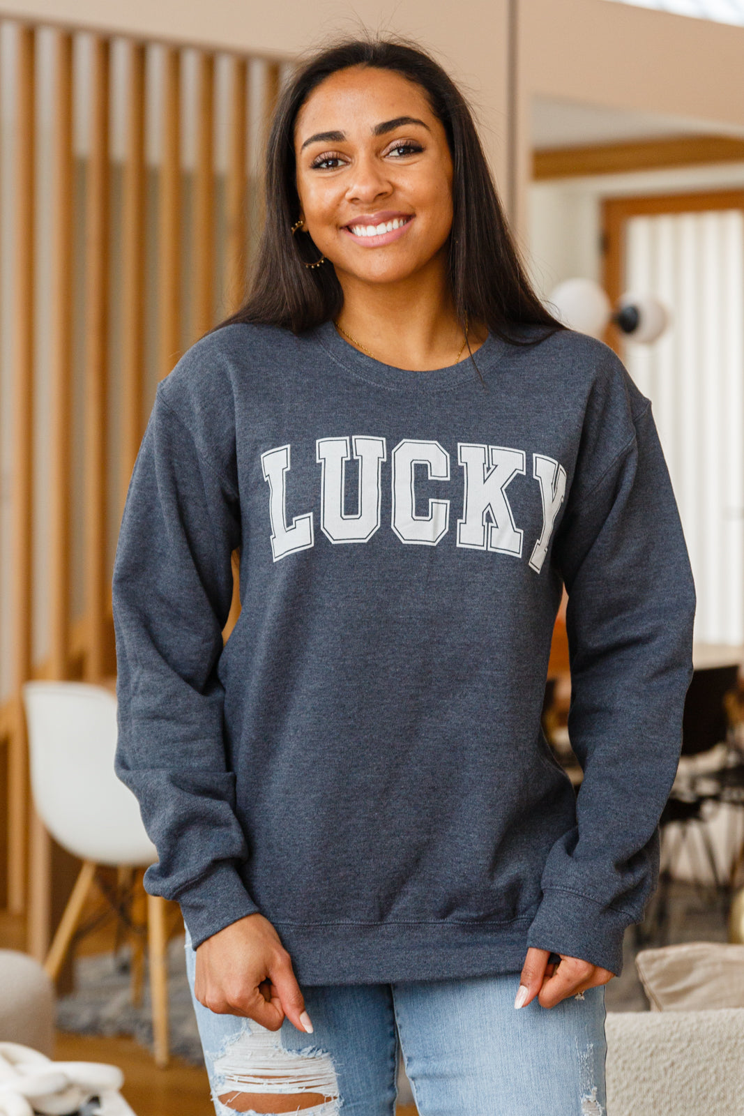 Your Lucky Crew Neck Sweater Ave Shops