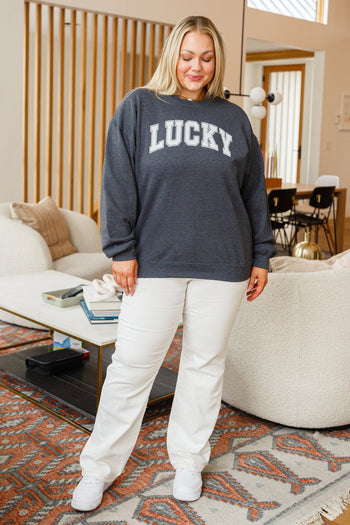 Your Lucky Crew Neck Sweater Ave Shops