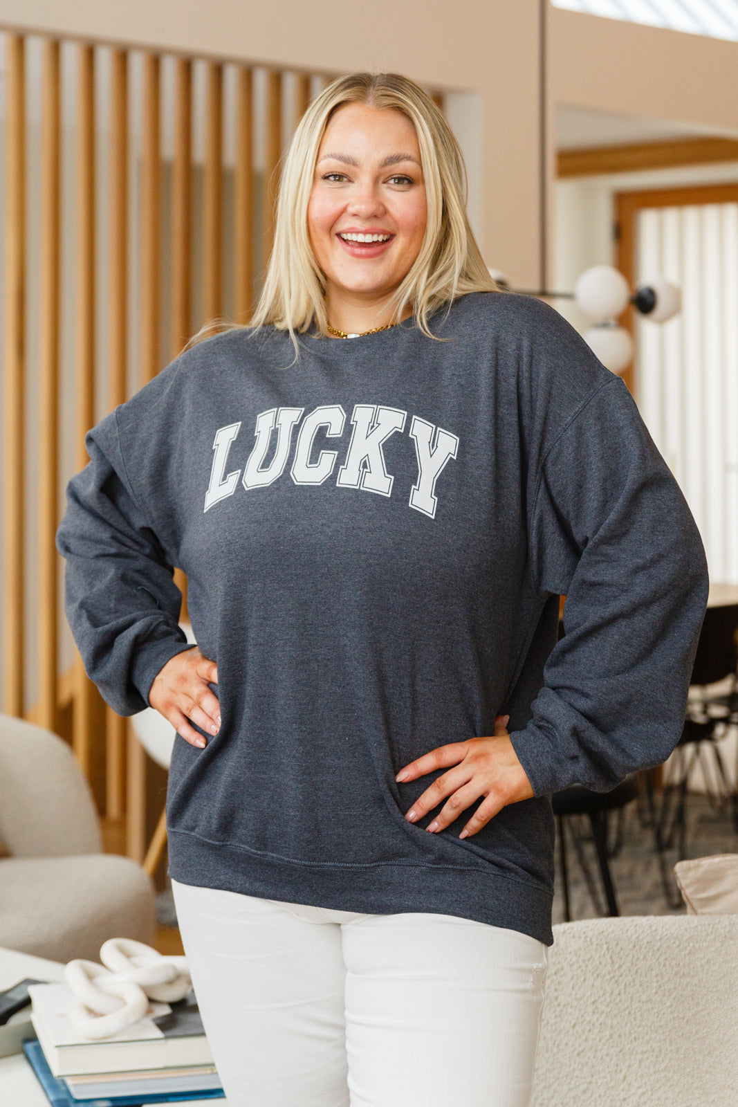 Your Lucky Crew Neck Sweater Ave Shops