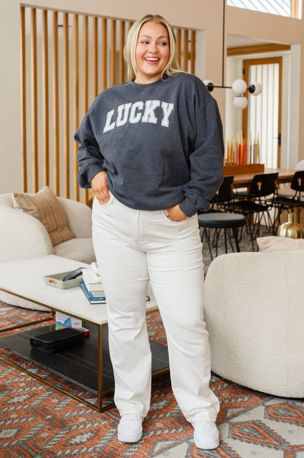 Your Lucky Crew Neck Sweater Ave Shops