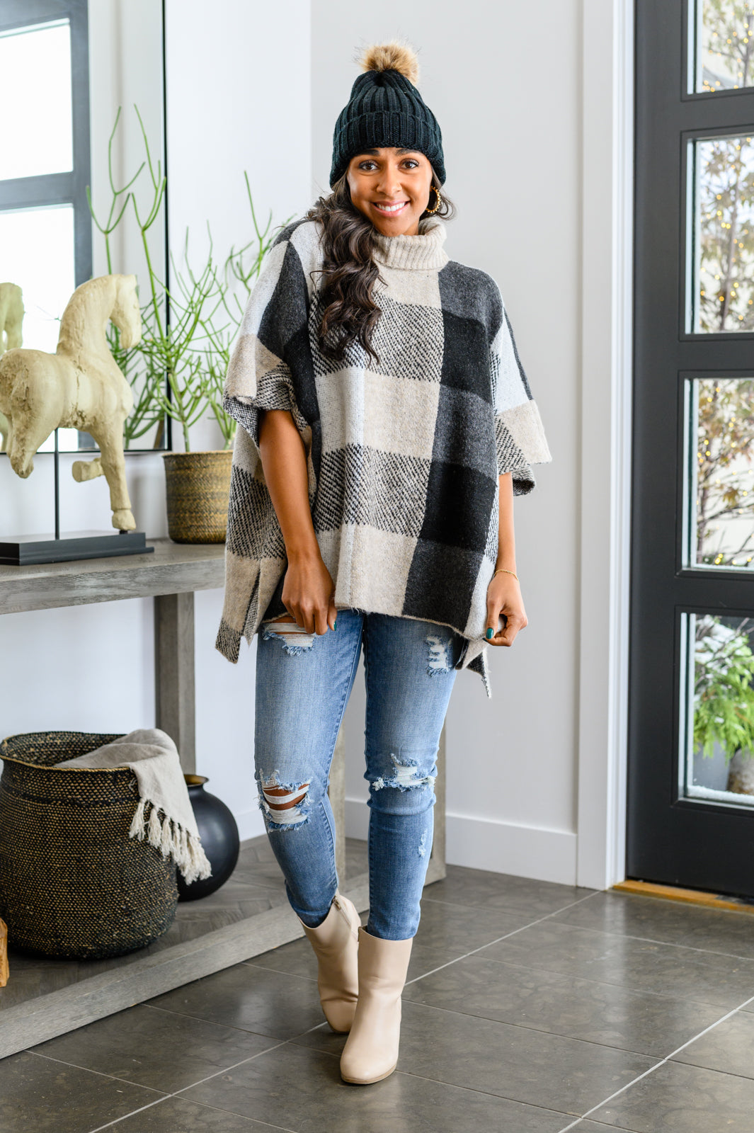 Your Next Favorite Roll Neck Sweater Poncho Ave Shops