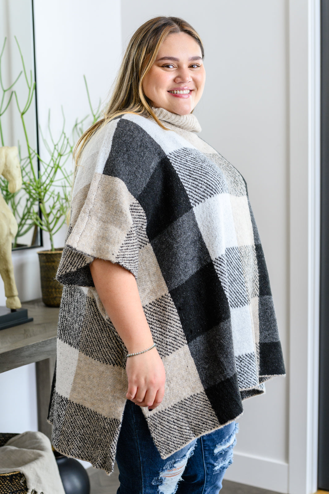 Your Next Favorite Roll Neck Sweater Poncho Ave Shops