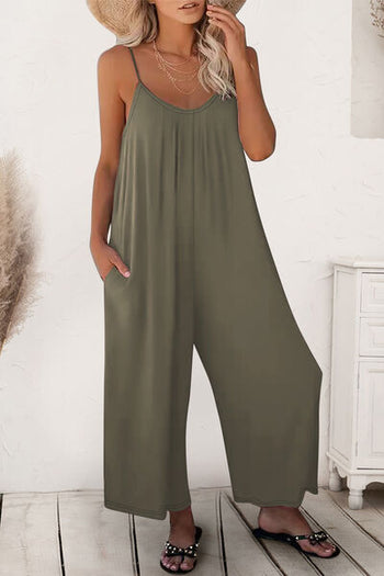 Scoop Neck Spaghetti Strap Jumpsuit Trendsi