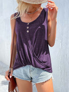 Scoop Neck Wide Strap Tank Trendsi