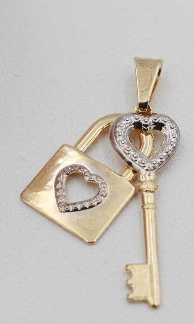 Heart Lock & Key Pendant Necklace Bougiest Babe