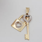 Heart Lock & Key Pendant Necklace Bougiest Babe