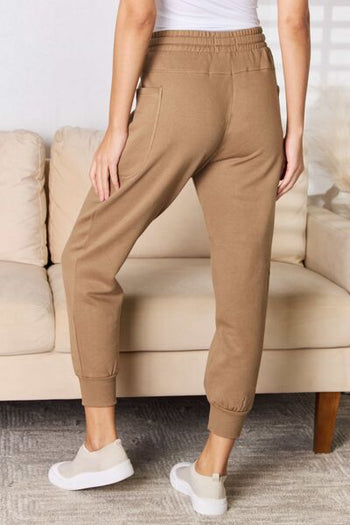 RISEN High Rise Relaxed Joggers Trendsi