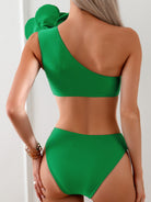 Single Shoulder Three-Piece Swim Set Trendsi