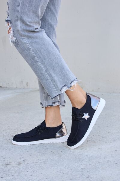 Forever Link Star Lace-Up Flat Sneakers Trendsi