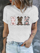 Rabbit Graphic Round Neck Short Sleeve T-Shirt Trendsi