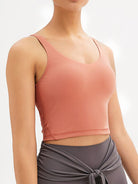 Scoop Neck Wide Strap Active Tank Trendsi