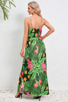 Printed Surplice Maxi Cami Dress Trendsi