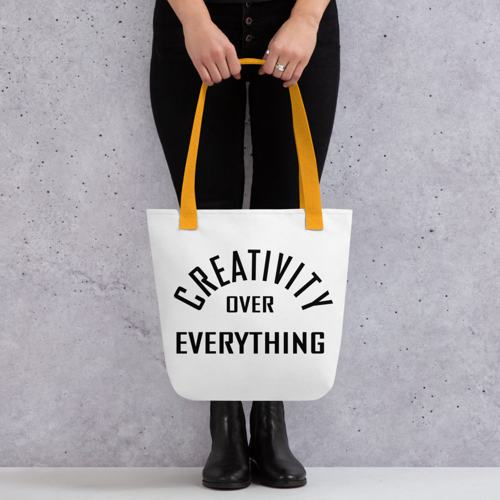 Creativity Over Everything Tote Bag The Groovalution