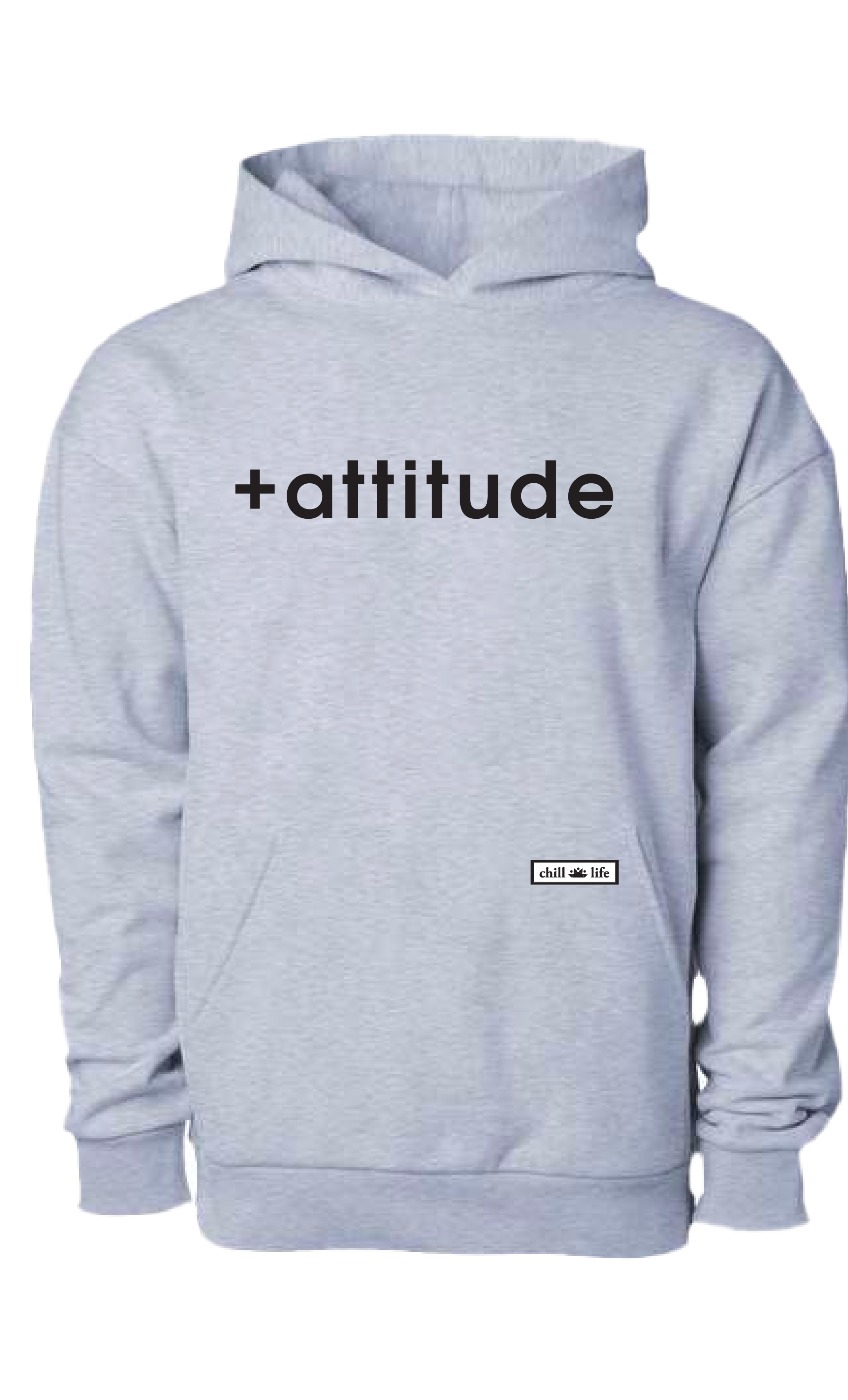 +attitude Hoodie - Chill Grey chill life style