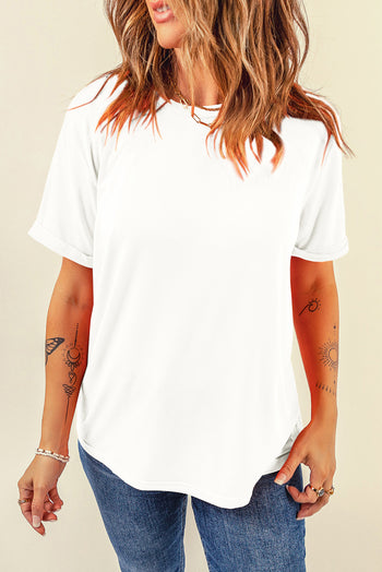 Round Neck Short Sleeve T-Shirt Trendsi