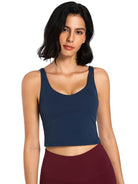 Scoop Neck Wide Strap Active Tank Trendsi