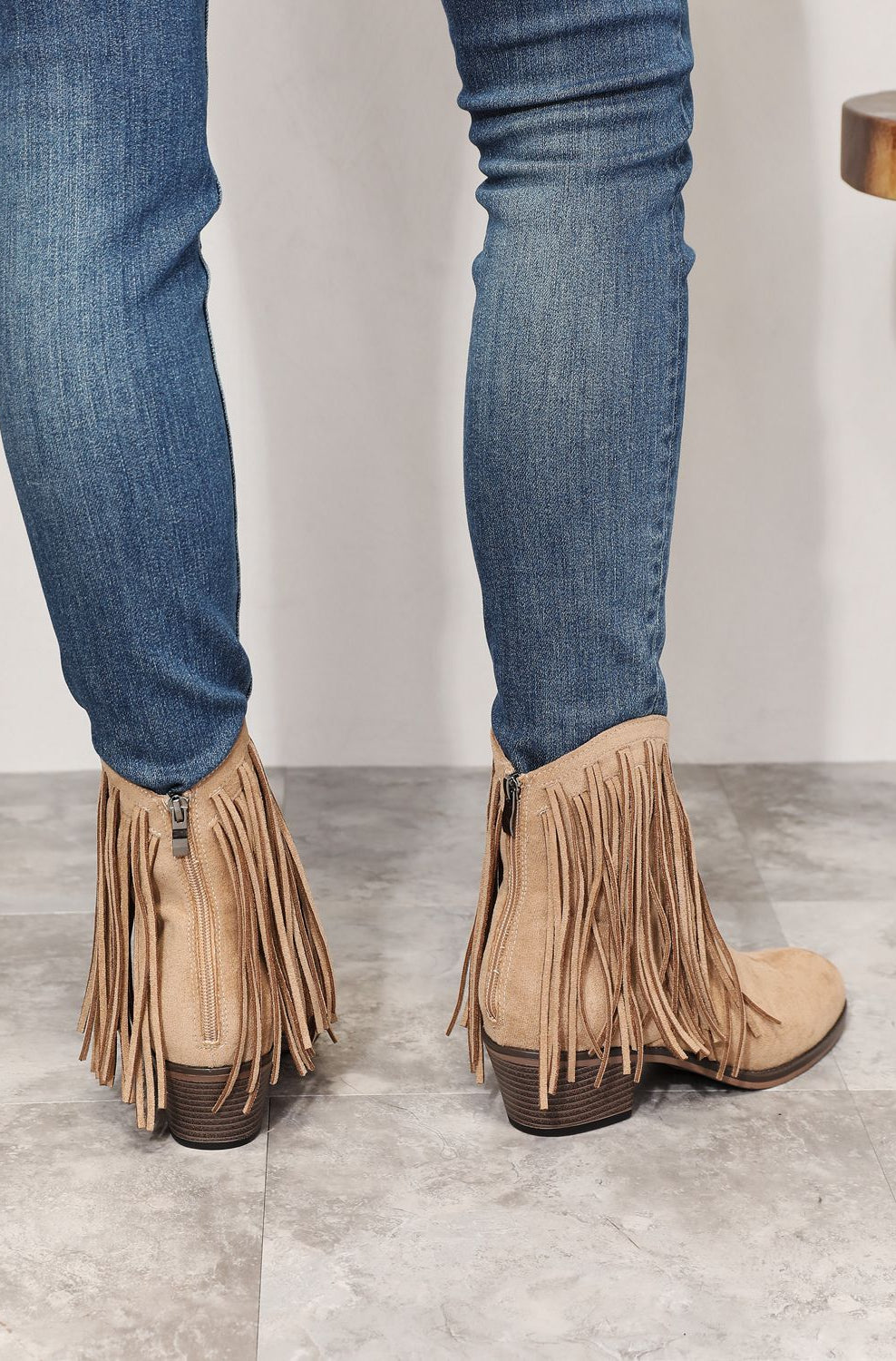 Legend Women's Fringe Cowboy Western Ankle Boots Trendsi