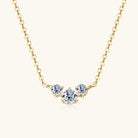 925 Sterling Silver Inlaid Moissanite Necklace Trendsi