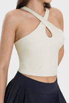 Crisscross Grecian Neck Active Cami Trendsi