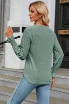 V-Neck Flounce Sleeve Blouse Trendsi