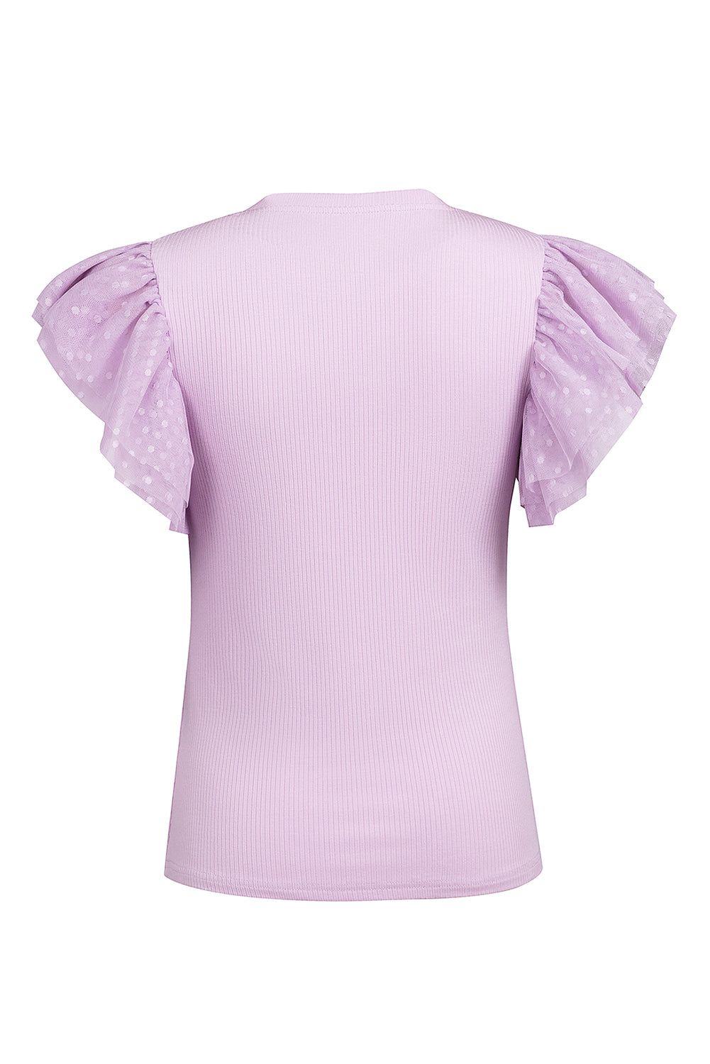 Ruffled Round Neck Cap Sleeve Top Trendsi