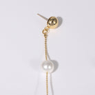 Gold-Plated Pearl Bar Earrings Trendsi