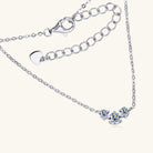 925 Sterling Silver Inlaid Moissanite Necklace Trendsi