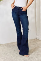 Kancan Full Size Mid Rise Flare Jeans Trendsi