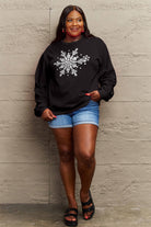 Simply Love Full Size Snowflake Graphic Sweatshirt Trendsi