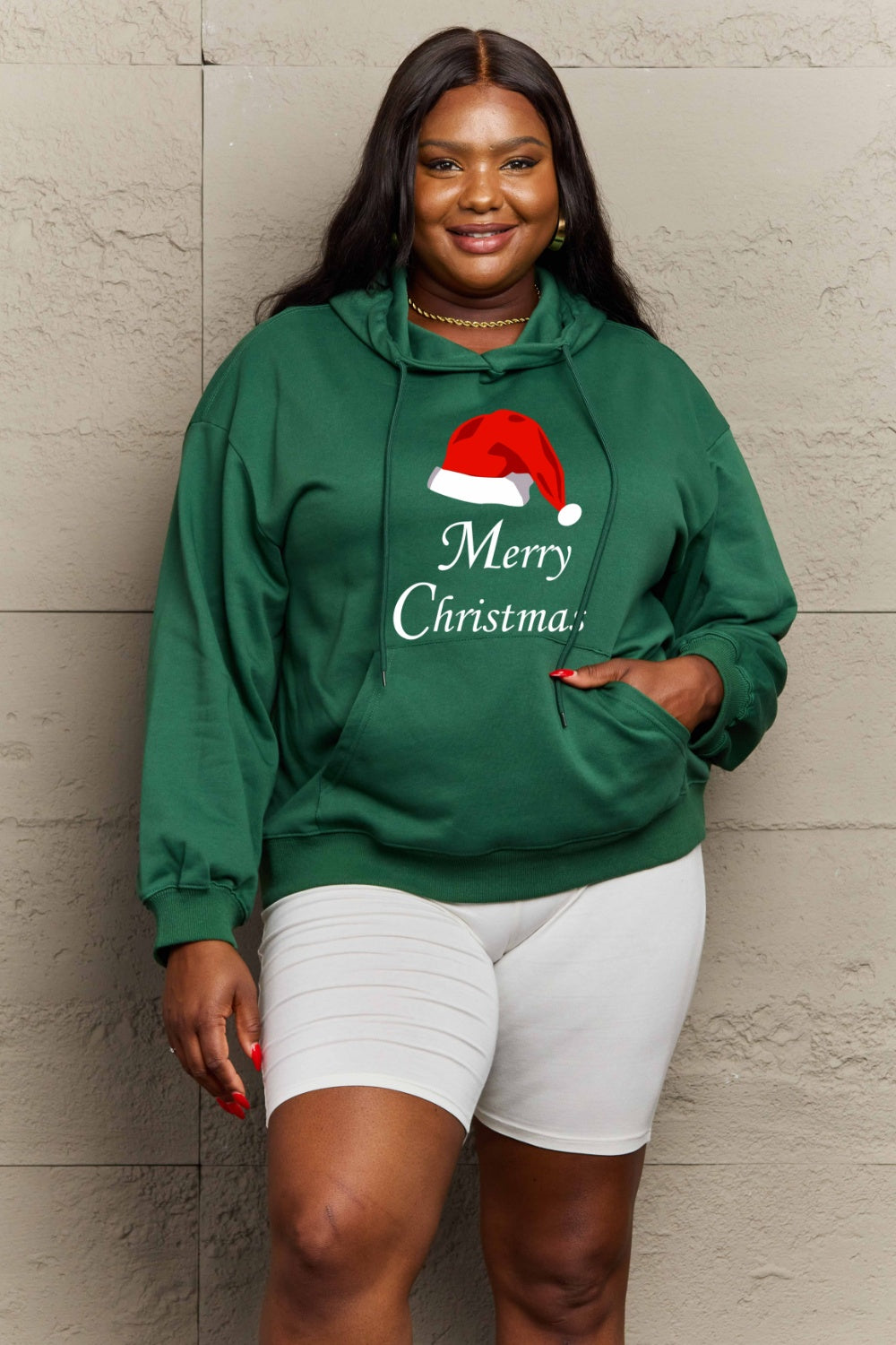 Simply Love Full Size MERRY CHRISTMAS Graphic Hoodie Trendsi