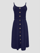 Decorative Button Spaghetti Strap Dress Trendsi