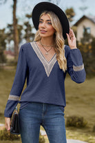 V-Neck Long Sleeve T-Shirt Trendsi