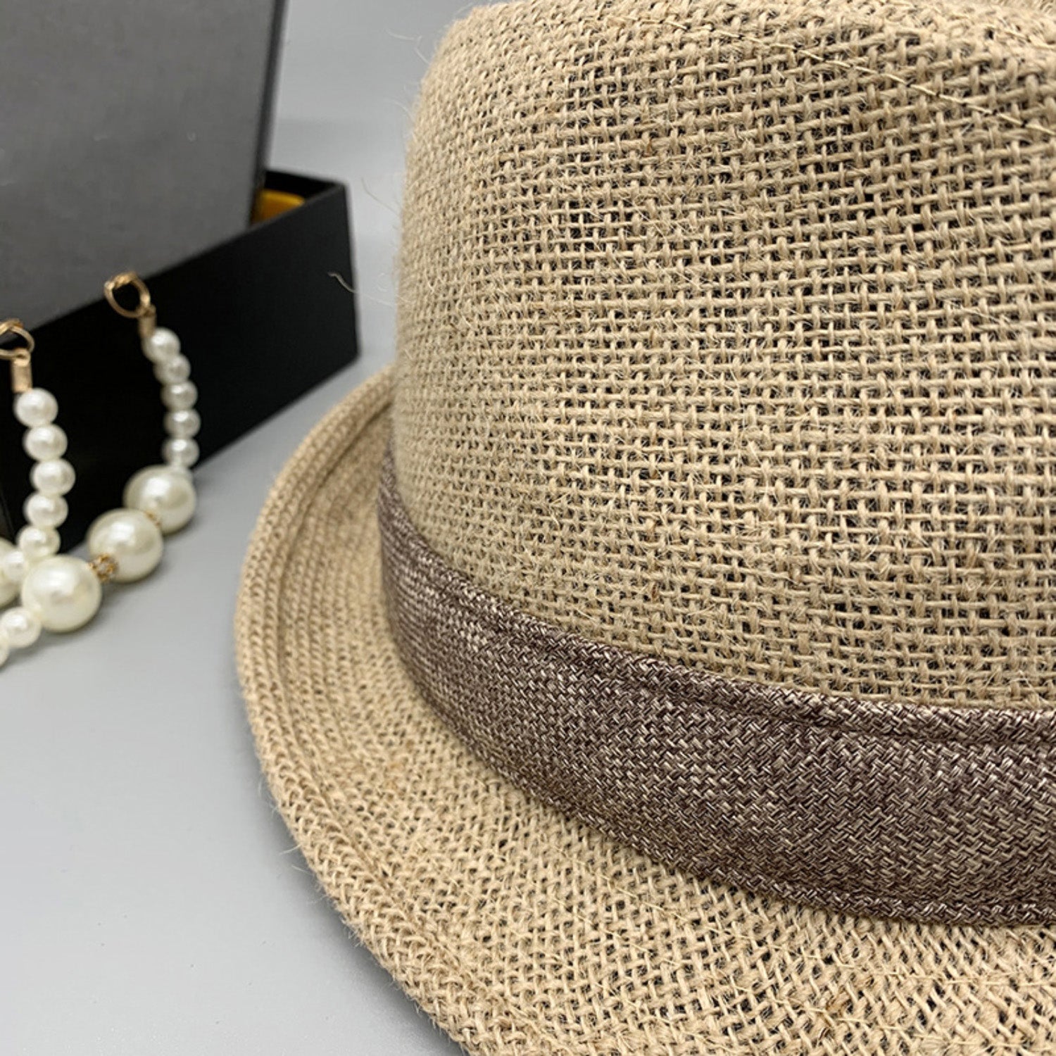 Short Brim Jute Cloth Hat Trendsi