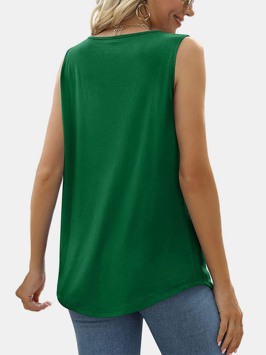 Ruched Square Neck Tank Trendsi