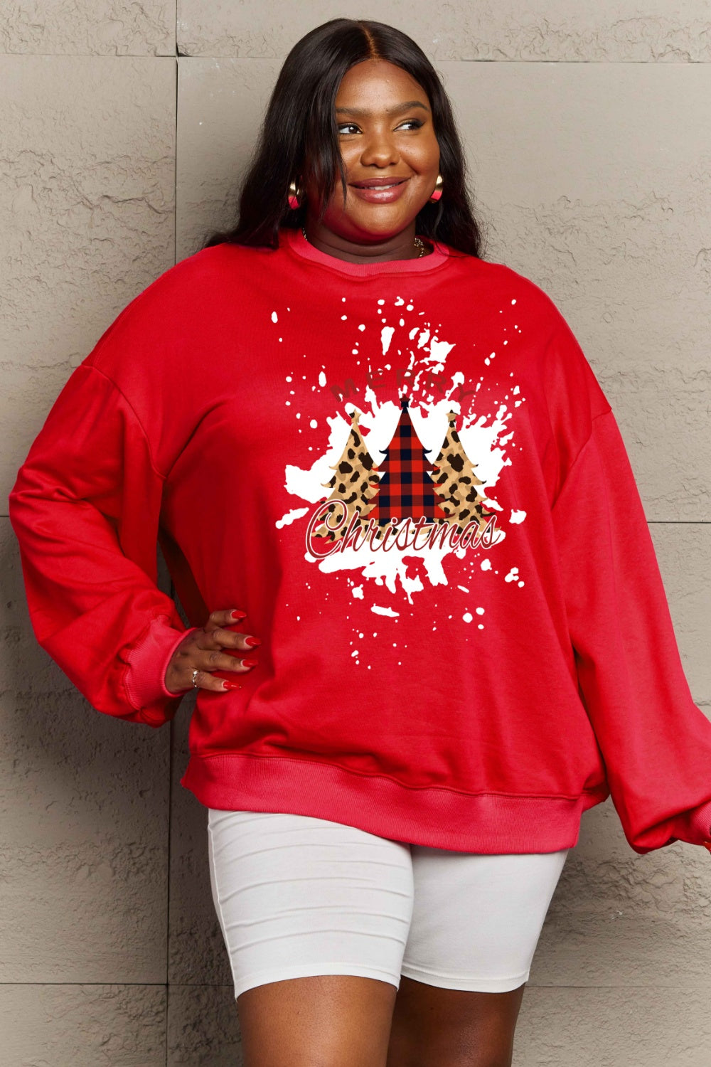 Simply Love Full Size MERRY CHRISTMAS Graphic Sweatshirt Trendsi