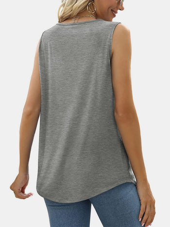 Ruched Square Neck Tank Trendsi