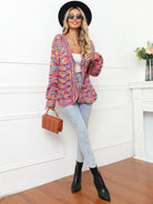 Button Up Dropped Shoulder Cardigan Trendsi