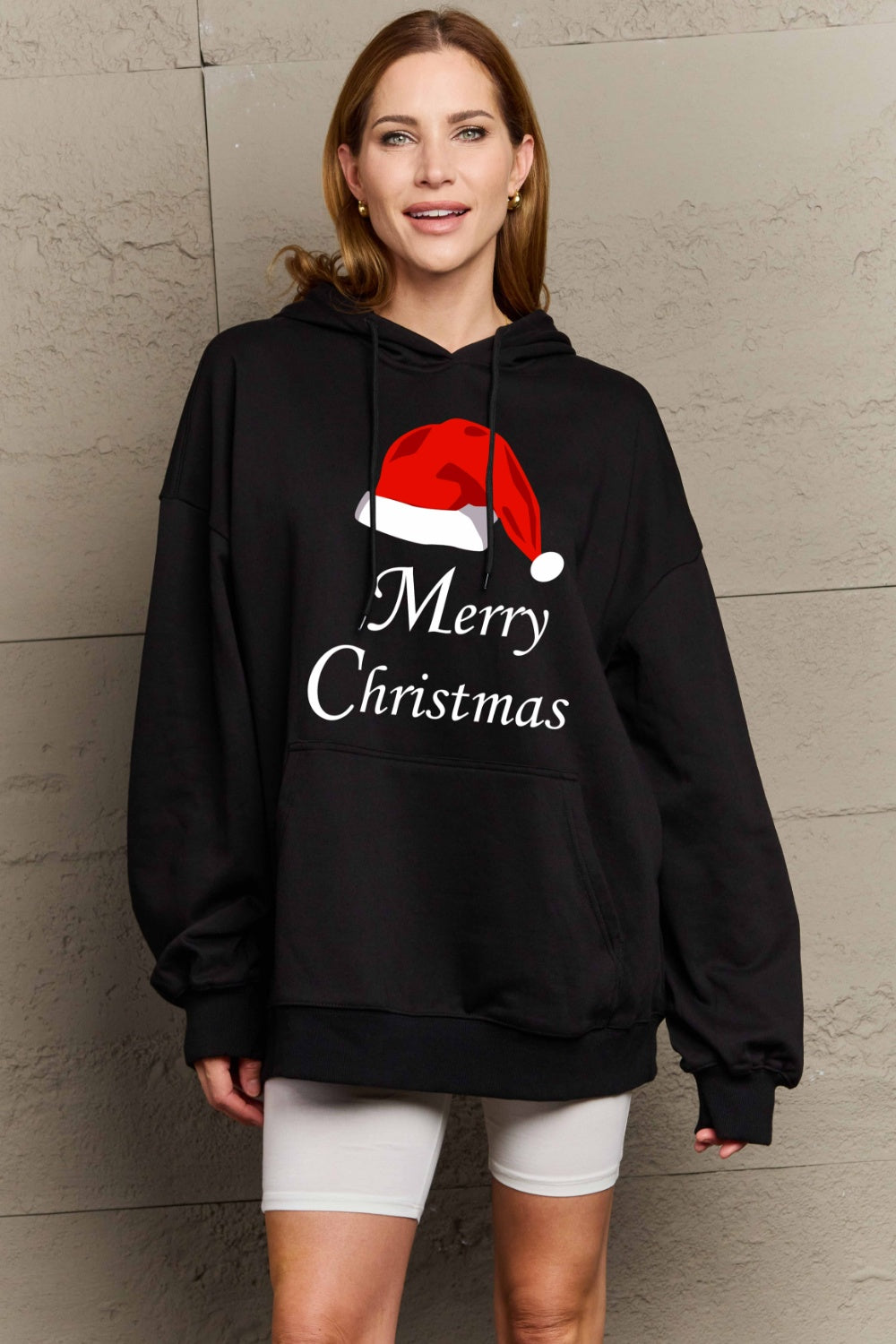 Simply Love Full Size MERRY CHRISTMAS Graphic Hoodie Trendsi