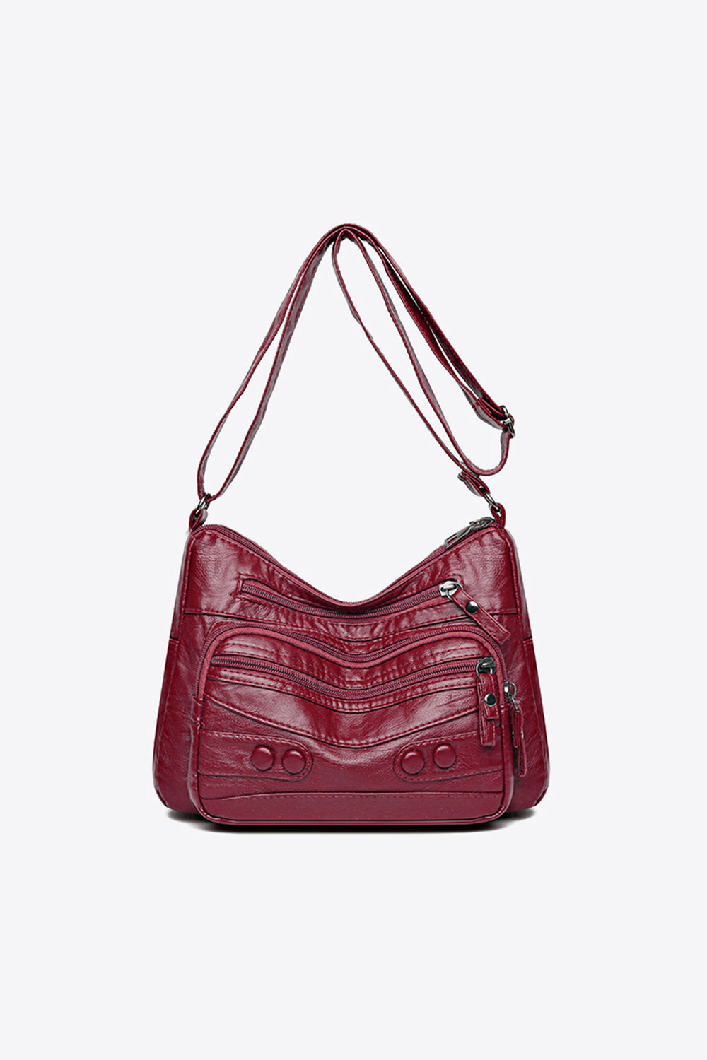 PU Leather Adjustable Strap Shoulder Bag Trendsi