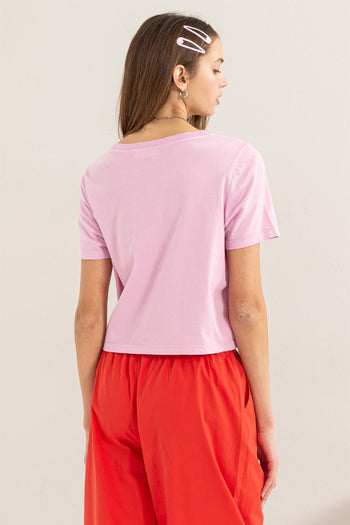 HYFVE Round Neck Cropped T-Shirt Trendsi