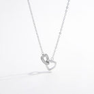 925 Sterling Silver Inlaid Zircon Heart Necklace Trendsi