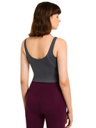 Scoop Neck Wide Strap Active Tank Trendsi