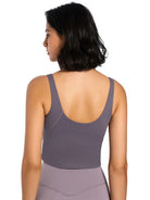 Scoop Neck Wide Strap Active Tank Trendsi