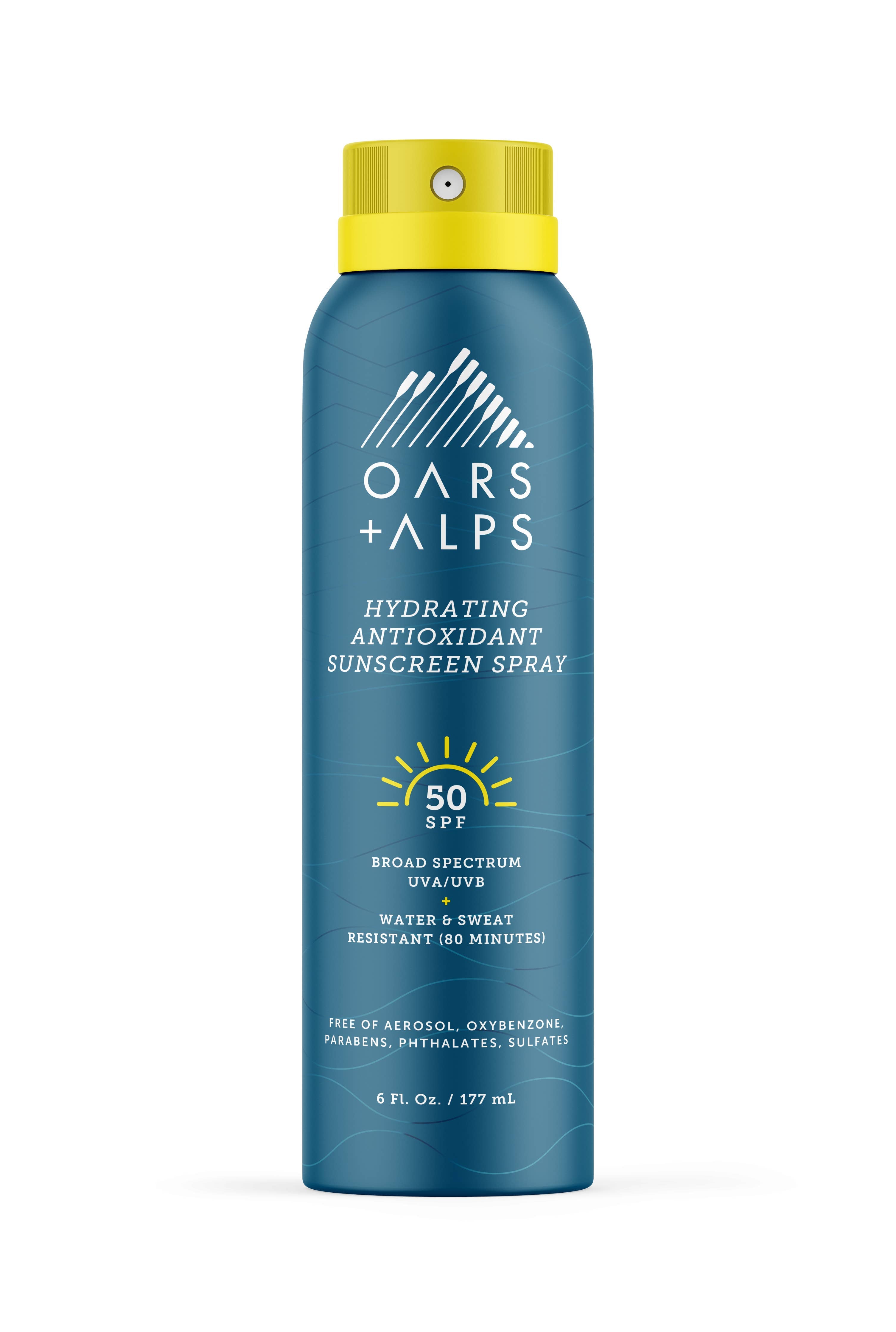 Hydrating Antioxidant SPF 50 Spray, with Vitamin C Oars and Alps