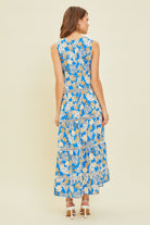 HEYSON Full Size Printed Crochet Trim Maxi Dress Trendsi