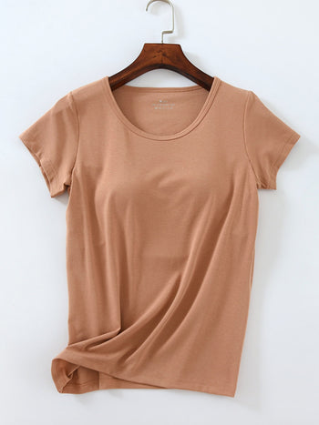 Round Neck Short Sleeve T-Shirt Trendsi