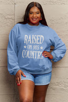 Simply Love Full Size RAISED ON 90'S COUNTRY Graphic Sweatshirt Trendsi